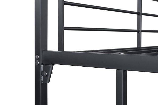 Cybill Full Loft Bed White, Silver, & Black - Inland Furniture (San Bernardino, CA)