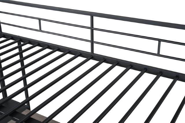 Cybill Full Loft Bed White, Silver, & Black - Inland Furniture (San Bernardino, CA)
