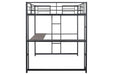 Cybill Full Loft Bed White, Silver, & Black - Inland Furniture (San Bernardino, CA)