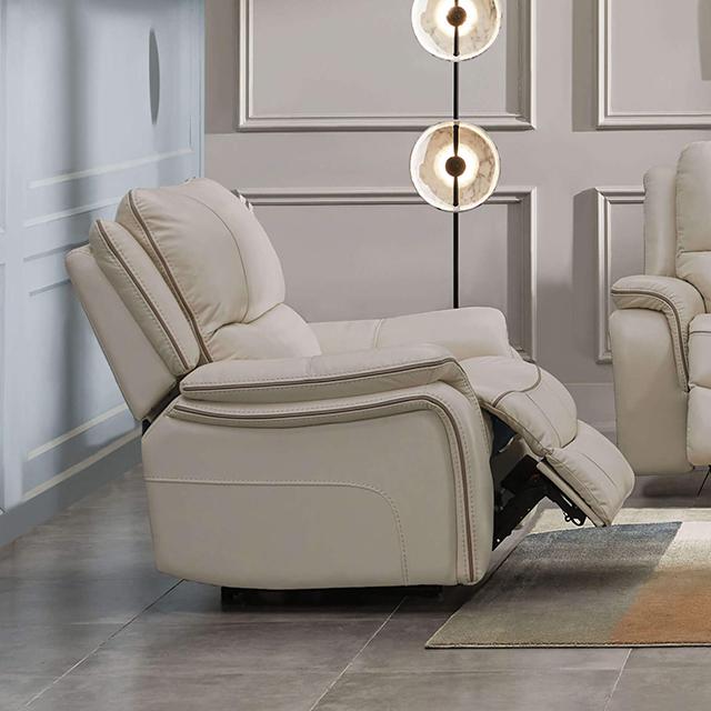HENRICUS Glider Recliner, Beige - Inland Furniture (San Bernardino, CA)