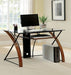 Baden Oak/Black Accent Desk - Inland Furniture (San Bernardino, CA)