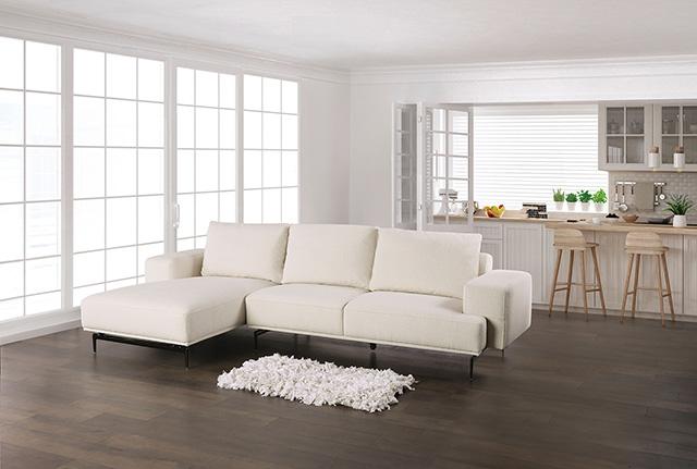 Baerum Sectional, Left & Right Chaise Beige & Gray - Inland Furniture (San Bernardino, CA)