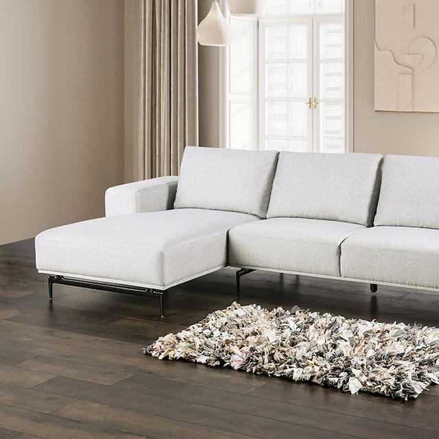 Baerum Sectional, Left & Right Chaise Beige & Gray - Inland Furniture (San Bernardino, CA)
