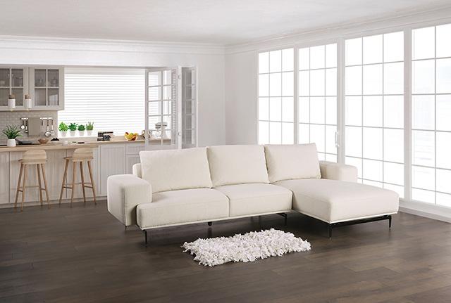 Baerum Sectional, Left & Right Chaise Beige & Gray - Inland Furniture (San Bernardino, CA)