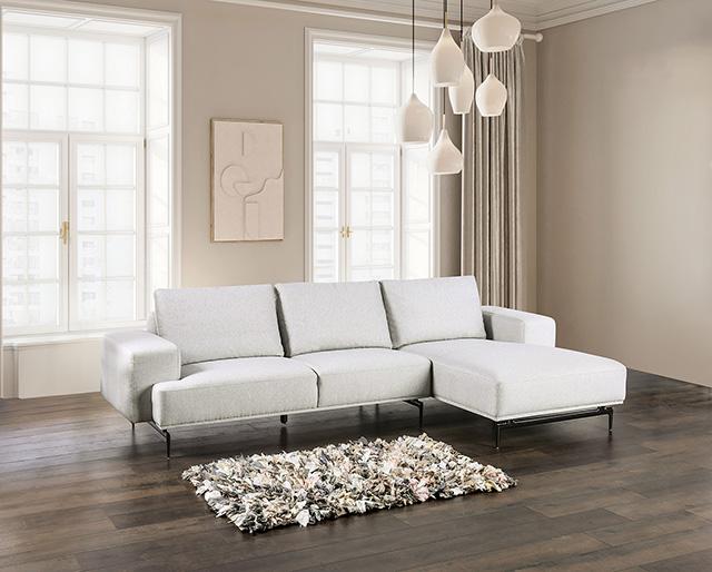 Baerum Sectional, Left & Right Chaise Beige & Gray - Inland Furniture (San Bernardino, CA)