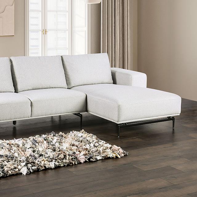 Baerum Sectional, Left & Right Chaise Beige & Gray - Inland Furniture (San Bernardino, CA)