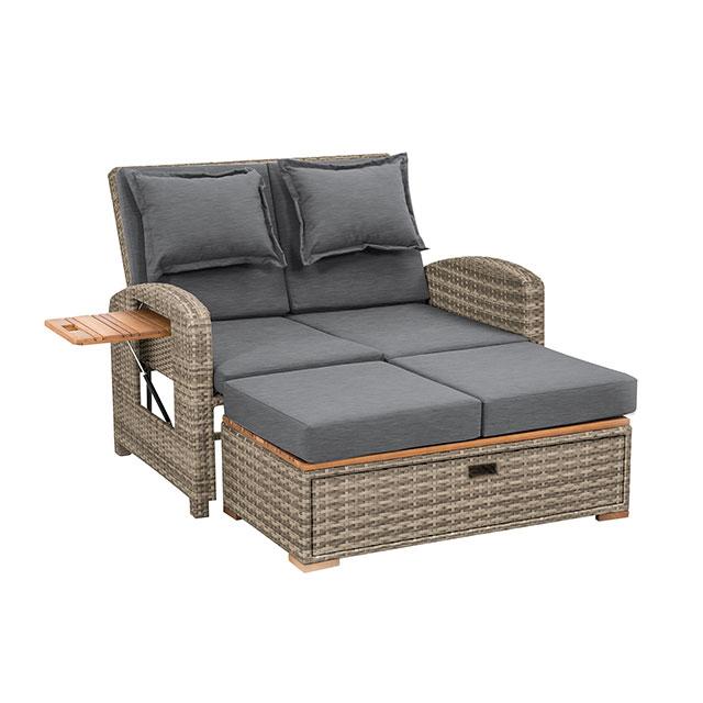 Bahia Tobago Reclining Chaise Lounge Brown & Gray - Inland Furniture (San Bernardino, CA)
