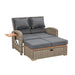 Bahia Tobago Reclining Chaise Lounge Brown & Gray - Inland Furniture (San Bernardino, CA)