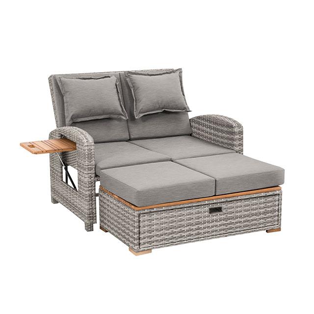 Bahia Tobago Reclining Chaise Lounge Brown & Gray - Inland Furniture (San Bernardino, CA)