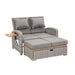 Bahia Tobago Reclining Chaise Lounge Brown & Gray - Inland Furniture (San Bernardino, CA)