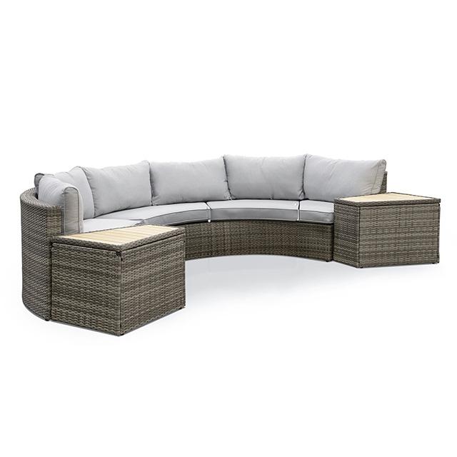 Barbuda 6 Pc. Sectional Sofa w/ 2 End Tables - Inland Furniture (San Bernardino, CA)