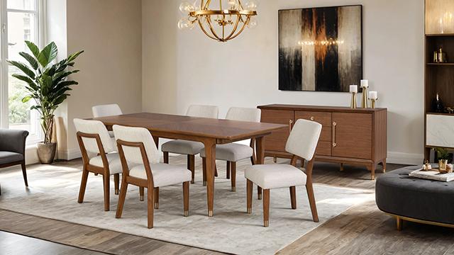 Hepburne 7 Pc Dining Table Set - Inland Furniture (San Bernardino, CA)