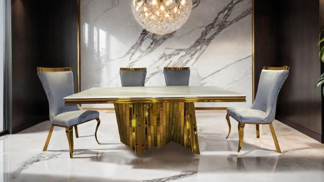 Basilicata Dining Table - Inland Furniture (San Bernardino, CA)