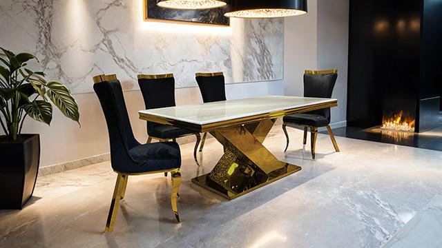 Palazzo 7 Pc Dining Table Set - Inland Furniture (San Bernardino, CA)