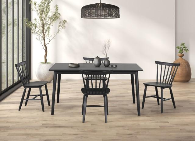 Beale Dining Table Walnut & Black - Inland Furniture (San Bernardino, CA)