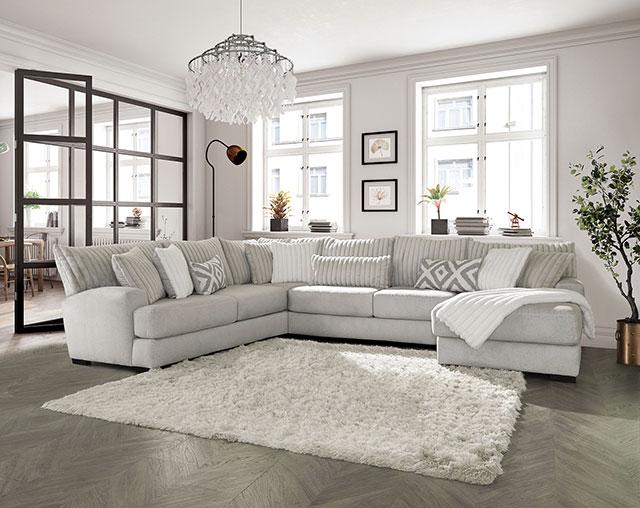 HERMISTON Sectional, Gray - Inland Furniture (San Bernardino, CA)