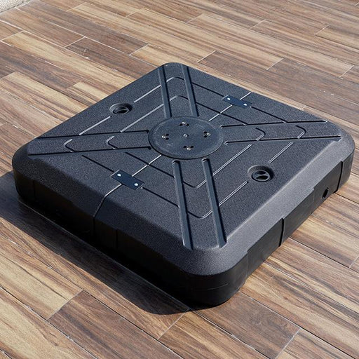 Fera 10 Ft Round Umbrella w/ LED Bulb + 37" Large Base - Inland Furniture (San Bernardino, CA)