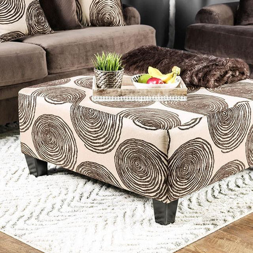 Bonaventura Brown Ottoman - Inland Furniture (San Bernardino, CA)