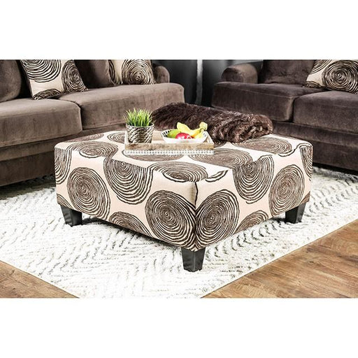 Bonaventura Brown Ottoman - Inland Furniture (San Bernardino, CA)
