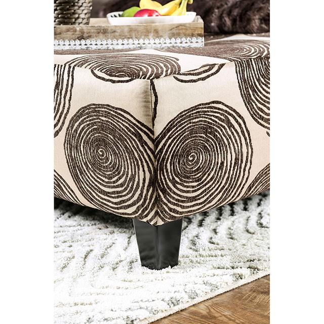 Bonaventura Brown Ottoman - Inland Furniture (San Bernardino, CA)