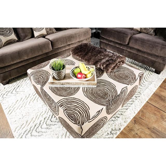 Bonaventura Brown Ottoman - Inland Furniture (San Bernardino, CA)