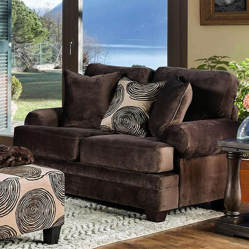 Bonaventura Brown Love Seat - Inland Furniture (San Bernardino, CA)