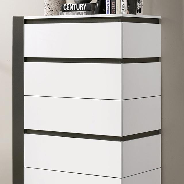 BIRSFELDEN Chest, White - Inland Furniture (San Bernardino, CA)