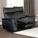 Bienne Loveseat Manual Recliner White & Black - Inland Furniture (San Bernardino, CA)