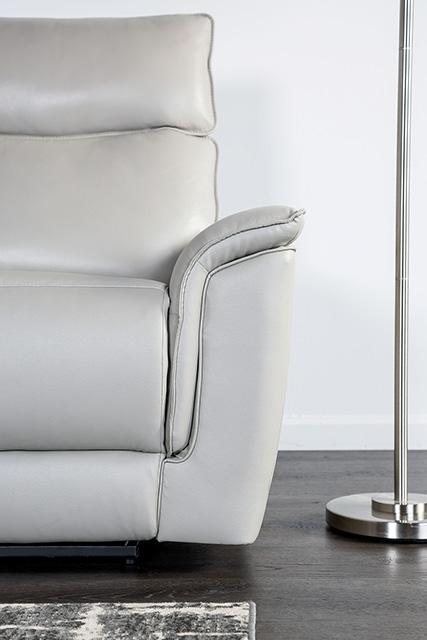 Bienne Loveseat Manual Recliner White & Black - Inland Furniture (San Bernardino, CA)