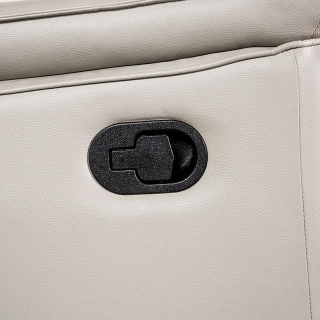 Bienne Recliner Chair White & Black - Inland Furniture (San Bernardino, CA)