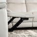 Bienne Loveseat Manual Recliner White & Black - Inland Furniture (San Bernardino, CA)