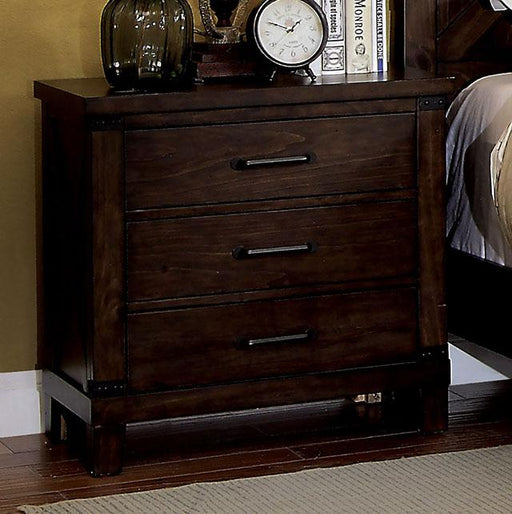 Bianca Dark Walnut Night Stand - Inland Furniture (San Bernardino, CA)