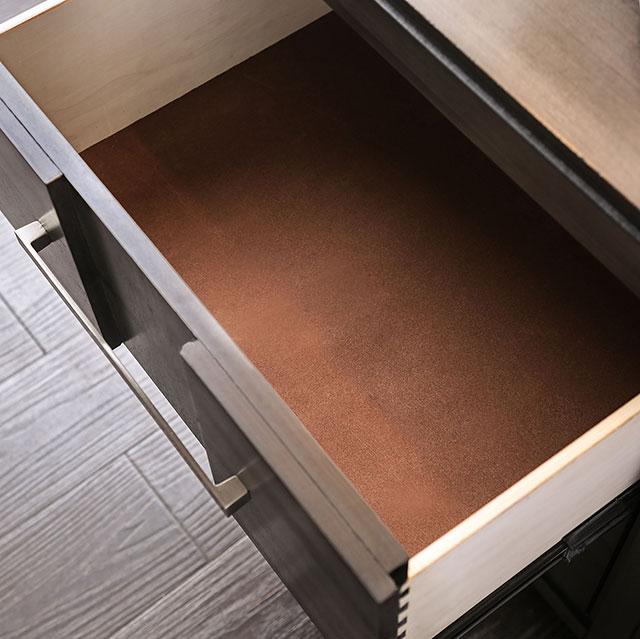 Berenice Espresso Night Stand White, Gray, & Espresso - Inland Furniture (San Bernardino, CA)