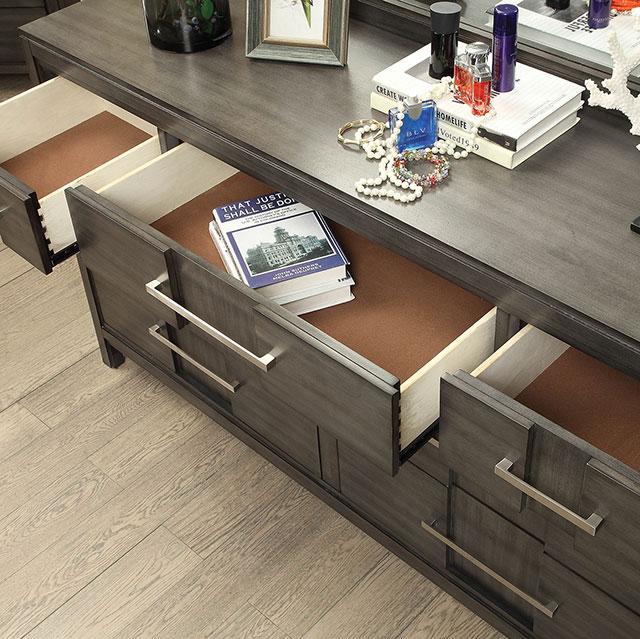 Berenice Espresso Night Stand White, Gray, & Espresso - Inland Furniture (San Bernardino, CA)