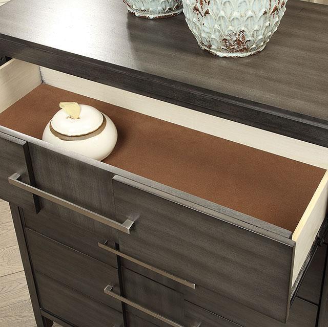 Berenice Espresso Night Stand White, Gray, & Espresso - Inland Furniture (San Bernardino, CA)