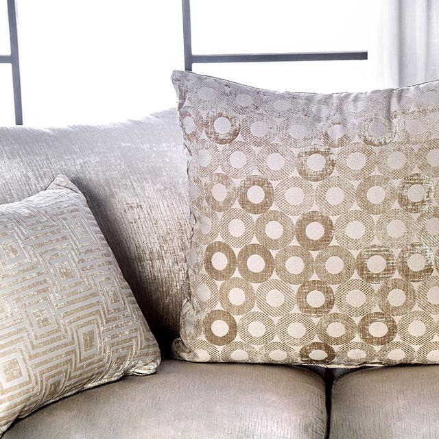 Benigno Love Seat Silver & Gray - Inland Furniture (San Bernardino, CA)