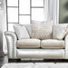 Benigno Love Seat Silver & Gray - Inland Furniture (San Bernardino, CA)