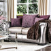 Benigno Love Seat Silver & Gray - Inland Furniture (San Bernardino, CA)