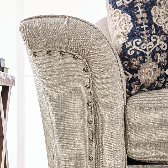 BELSIZE Loveseat Grey, Beige, & Choclate - Inland Furniture (San Bernardino, CA)