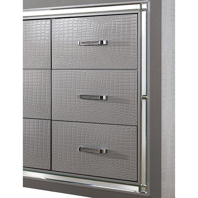 BELLANOVA Silver Cal.King , E.King, & Queen Bed - Inland Furniture (San Bernardino, CA)