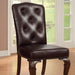 Bellagio Brown Cherry/Pattern Leatherette Side Chair (2/CTN) - Inland Furniture (San Bernardino, CA)