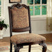 BELLAGIO Brown Cherry/Pattern Fabric Side Chair (2/CTN) - Inland Furniture (San Bernardino, CA)