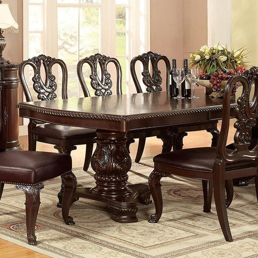 Bellagio Brown Cherry Dining Table w/ 2 Leaves - Inland Furniture (San Bernardino, CA)