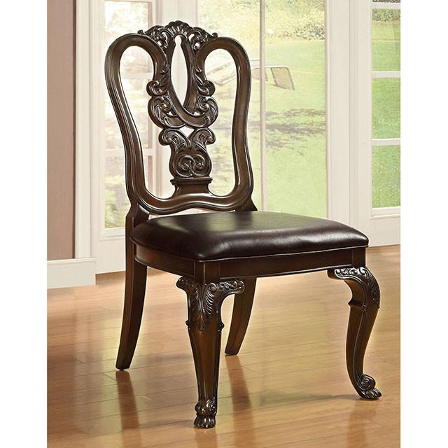 Bellagio Brown Cherry Dining Table w/ 2 Leaves - Inland Furniture (San Bernardino, CA)