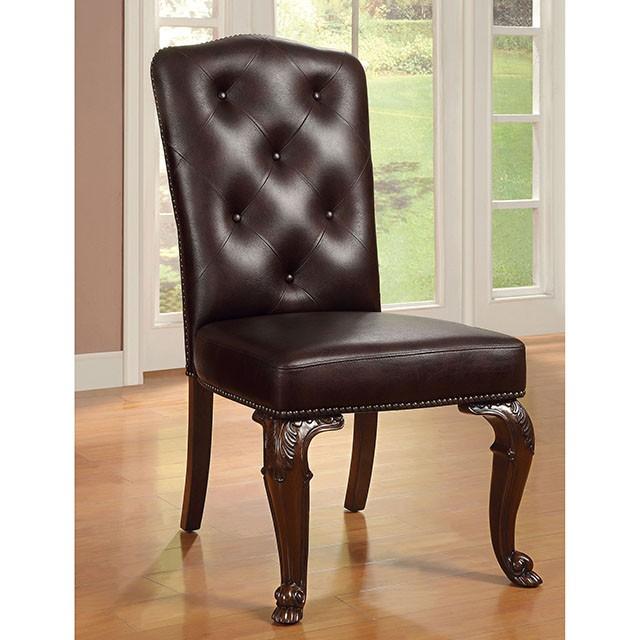 Bellagio Brown Cherry Dining Table w/ 2 Leaves - Inland Furniture (San Bernardino, CA)