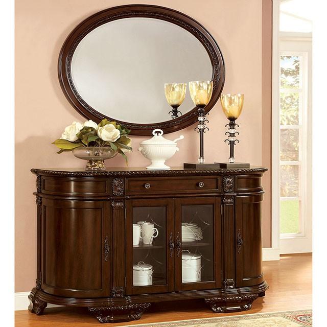 Bellagio Brown Cherry Dining Table w/ 2 Leaves - Inland Furniture (San Bernardino, CA)