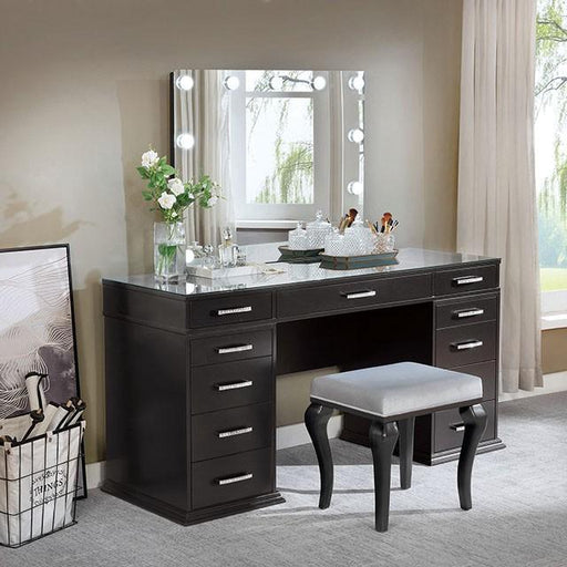 VALENTINA Vanity Set, Gray - Inland Furniture (San Bernardino, CA)