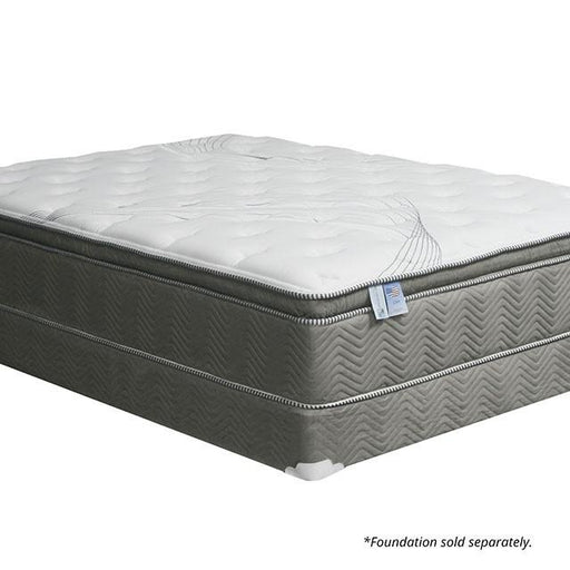 STORMIN White/Gray 13" Euro Pillow Top Mattress, Full - Inland Furniture (San Bernardino, CA)