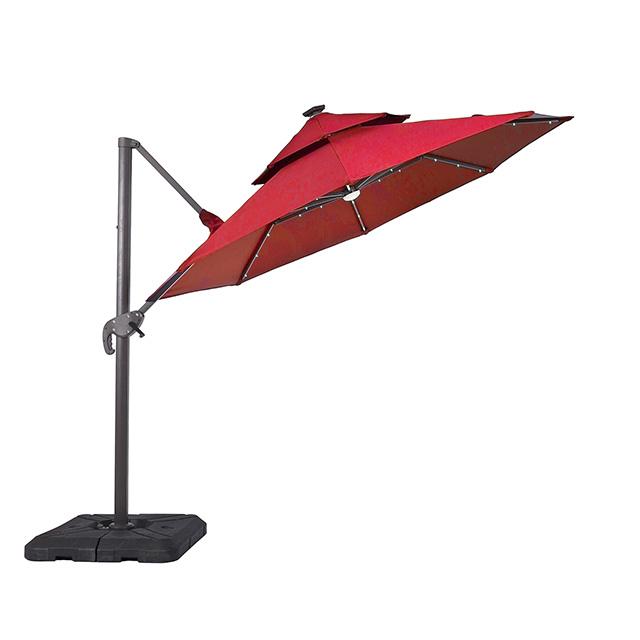 Nuti 10 Ft Round Umbrella w/ LED Light + 37" Large Base - Inland Furniture (San Bernardino, CA)