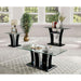 Staten Glossy Black/Chrome End Table - Inland Furniture (San Bernardino, CA)